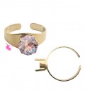 Base Anello con Castone per Chaton SWAROVSKI® SS39 colore Oro