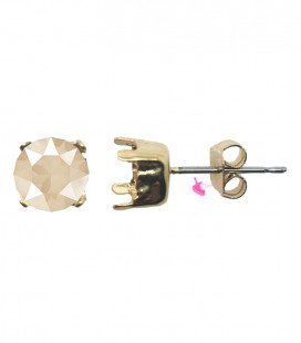 Perni per Orecchini con Castone per Chaton Swarovski SS29 colore Oro (1 paio)