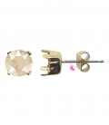 Perni per Orecchini con Castone per Chaton Swarovski SS29 colore Oro Esempio