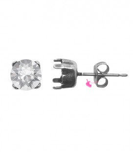 Perni per Orecchini con Castone per Chaton Swarovski SS29 colore Argento Antico (1 paio)