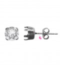 Perni per Orecchini con Castone per Chaton Swarovski SS29 colore Argento Antico Esempio