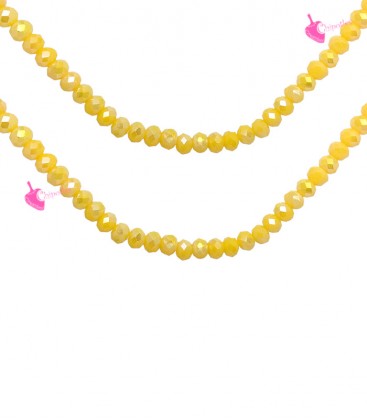 Filo Rondelle 6 mm Mezzo Cristallo Sunshine AB Opaco