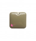 Ciondolo Quadrato Smaltato 22 mm Beige Scuro
