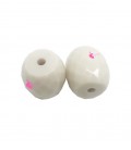 Perla Botte Sfaccettata Resina 15x14 mm color Crema