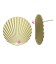 Perni per Orecchini con Disco Ondulato 25 mm Oro Opaco