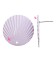 Perni per Orecchini con Disco Ondulato 25 mm Lilla (1 paio)