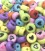 Perle Tonde Piatte Colorate Cuore mm (foro 1,3mm) Acrilico (100 pezzi)