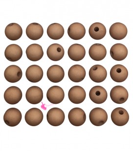 Perle Acrilico Opache 6 mm Toasted Nut Brown (100 pezzi)