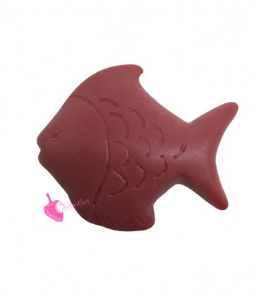 Perla Pesce Resina 50x42 mm colore Rosso