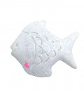 Perla Pesce Resina 50x42 mm Bianco Effetto Ghiaccio