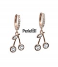 Orecchini Cerises Argento 925 Rosé con Zirconi Crystal