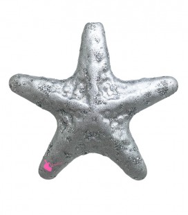Perla Stella Marina Grande Resina 50x52 mm Argento Glitter