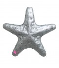 Perla Stella Marina Grande Resina 50x52 mm Argento Glitter