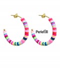 Cerchi con Rondelle Heishi Multicolor Argento 925