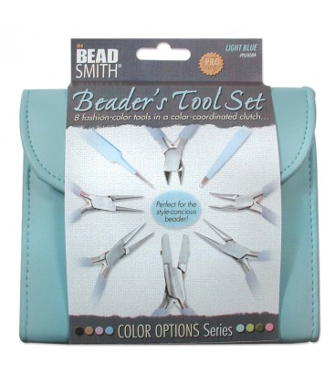 Set 8 Pinze per Bigiotteria Beadsmith® con Custodia Azzurra