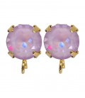 Base Orecchini a Perno con Chaton SW Lavender Delite SS39 8 mm