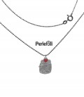 Collana Barattolo con Cuori Argento 925