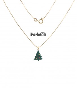 Collana Albero di Natale Argento 925 Oro