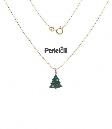 Collana Albero di Natale Argento 925 Oro