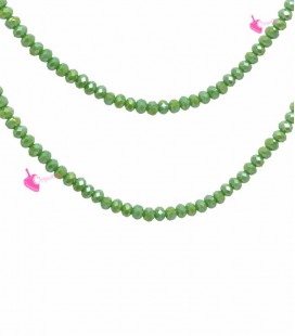 Filo Rondelle 4 mm Mezzo Cristallo Spring Green Opal AB