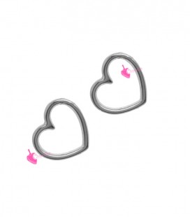 Ciondolo Cuore 15x16 mm colore Argento Antico