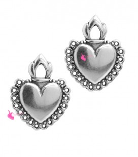 Ciondolo Cuore Sacro 23x18 mm colore Argento Antico