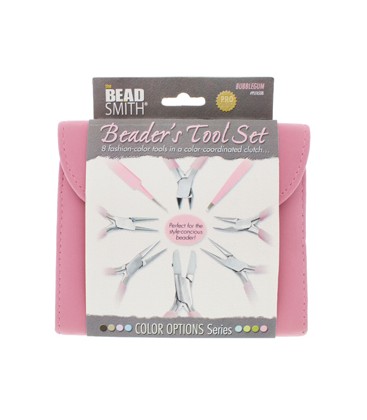 Set 8 Pinze per Bigiotteria Beadsmith® con Custodia Rosa Bubblegum