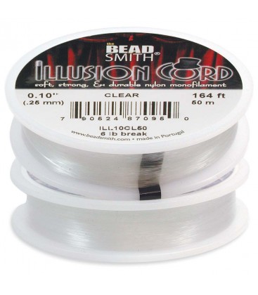 Filo Invisibile Trasparente Illusion Cord Beadsmith .010" (0,25 mm) (50 metri)