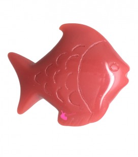 Perla Pesce Grande Resina 50x42 mm Rosa Corallo