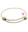 Bracciale Bangle Regolabile per Charms 55-65 mm Acciaio Inossidabile Oro