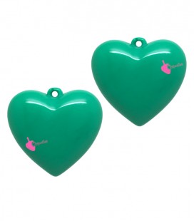 Ciondolo Cuore 30x32 mm Resina Verde