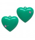 Ciondolo Cuore 30x32 mm Resina Verde