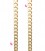 Catena Groumette Diamantata 7x5 mm Alluminio Oro Opaco (1 metro)