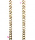 Catena Groumette Diamantata 7x5 mm Alluminio Oro e Argento (1 metro)