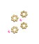 Rondelle Distanziatori a Fiore 6 mm (foro 1,6 mm) Oro (20 pezzi)