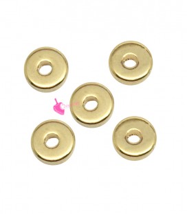 Rondelle Distanziatori 6x2 mm (foro 1,8 mm) Oro (5 pezzi)