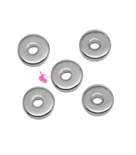 Rondelle Distanziatori 6x2 mm (foro 1,8 mm) Argento Antico (5 pezzi)