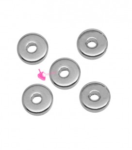 Rondelle Distanziatori 6x2 mm (foro 1,8 mm) Argento Antico (10 pezzi)