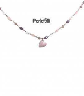 Bracciale Cuore Rosa Cipria Argento 925 Oro Rosa