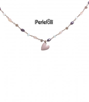 Bracciale Cuore Rosa Cipria Argento 925 Oro Rosa