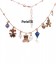 Collana Twins Teddy Bear Argento 925 Oro Rosa