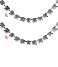 Catena per Collana con 12 Castoni per Chaton SS29 6 mm colore Acciaio (10 cm)