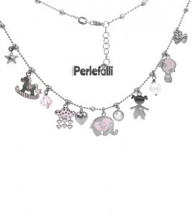 Collana It's a Girl Argento 925 Rodio