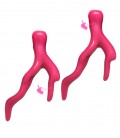 Ramo Corallo Doppio Resina 50x29 mm Rosa Scuro