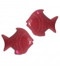 Perla Pesce Resina 30x26 mm Rosso Scuro