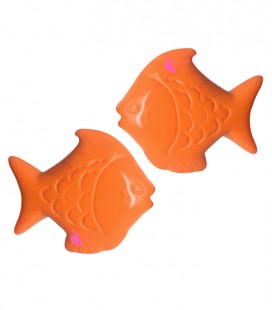 Perle Pesce Resina 30x26 mm Arancione