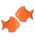 Perla Pesce Resina 30x26 mm Arancione