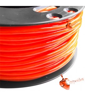 Cordoncino PVC 4 mm Forato colore Arancione Fluo (1 metro)