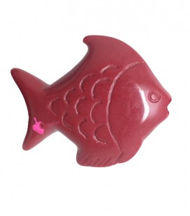 Perla Pesce Grande Resina 50x42 mm Rosso Scuro