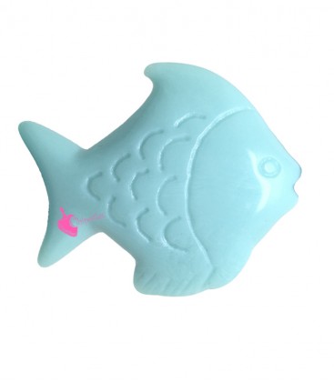 Perla Pesce Grande Resina 50x42 mm Turchese Pastello